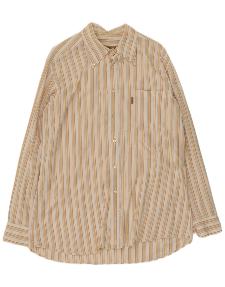 Camisa masculina AVIREX XL listrada bege
