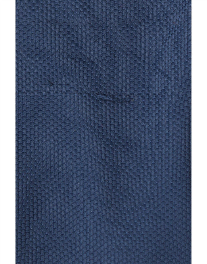 UNDER ARMOUR Mens Cold Gear botão pescoço moletom jumper médio azul marinho
