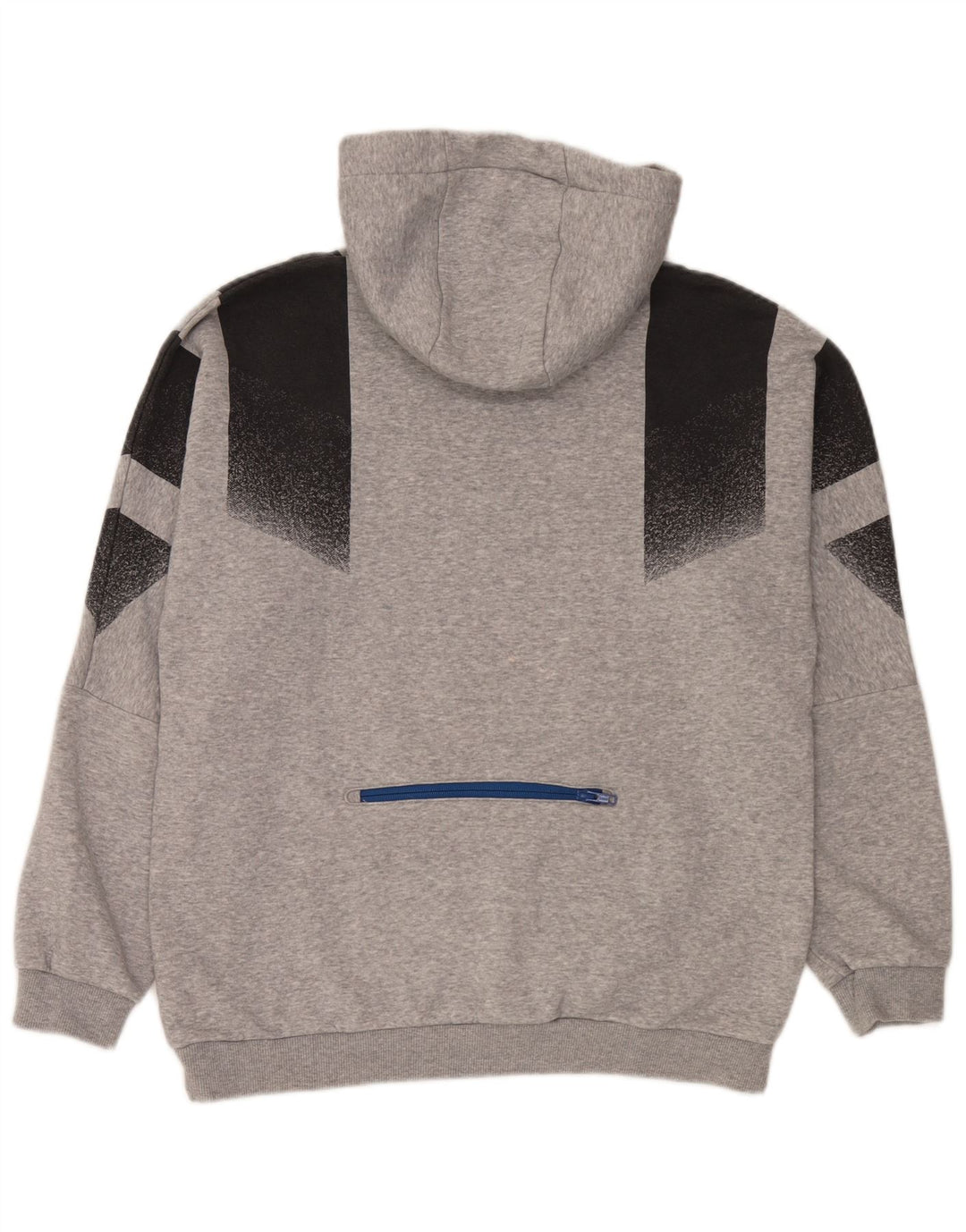 Adidas Mens Hoodie Jumper Médio Cinza Colourblock Algodão
