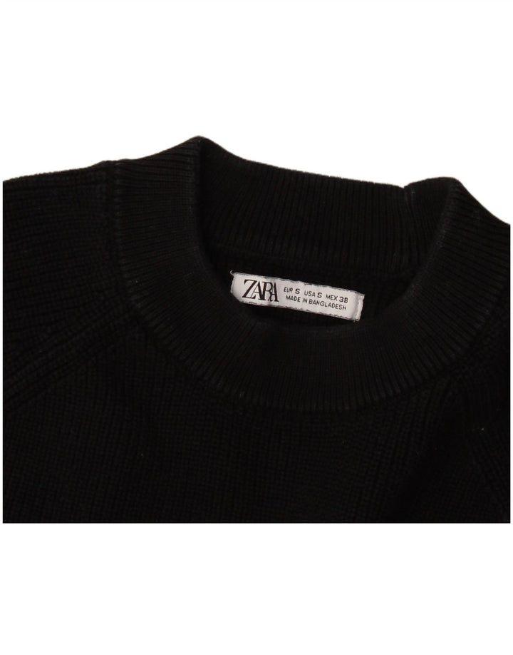 Zara Suéter masculino com gola redonda pequeno preto