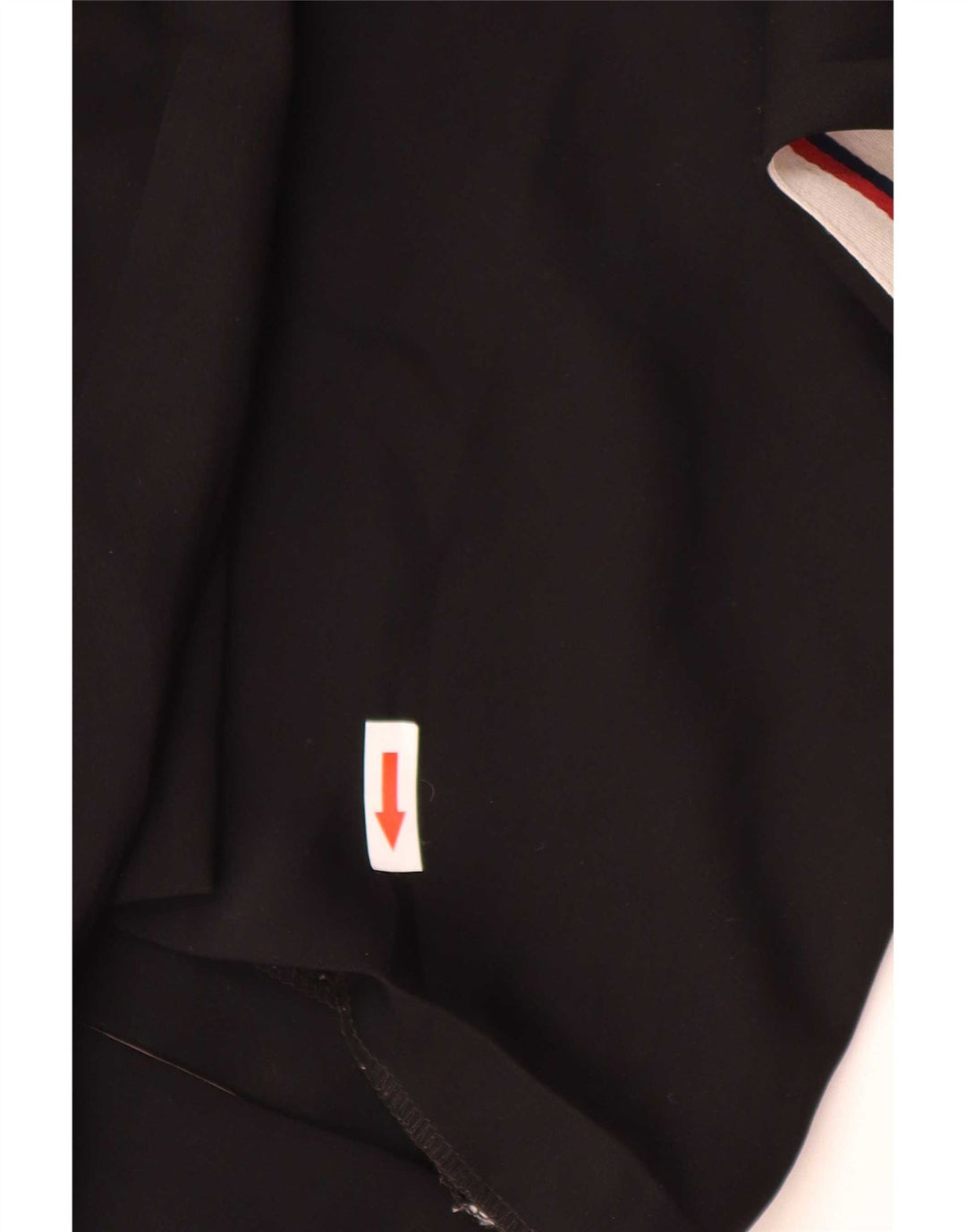 Calça feminina Zara de perna larga pequena W26 L30 preta colorblock poliéster