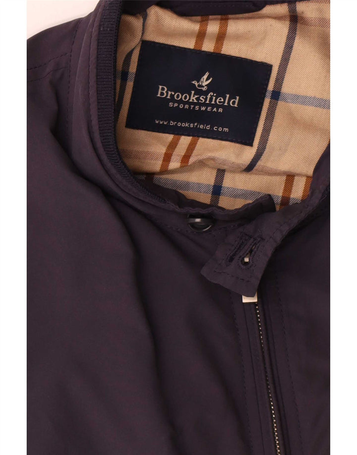 Jaqueta bomber masculina Brooksfield UK 40 grande azul marinho poliamida colorblock