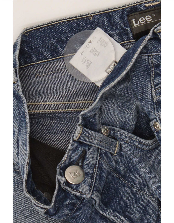 Lee Womens Knox Straight Jeans W28 L28 Azul Algodão