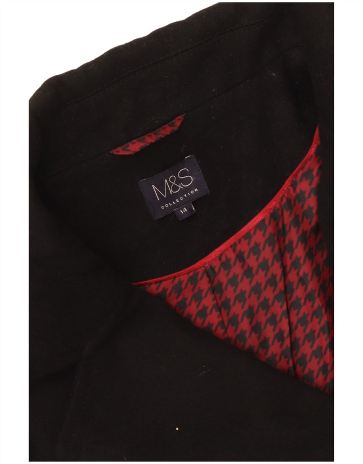 Casaco feminino Marks & Spencer Pea UK 14 grande preto