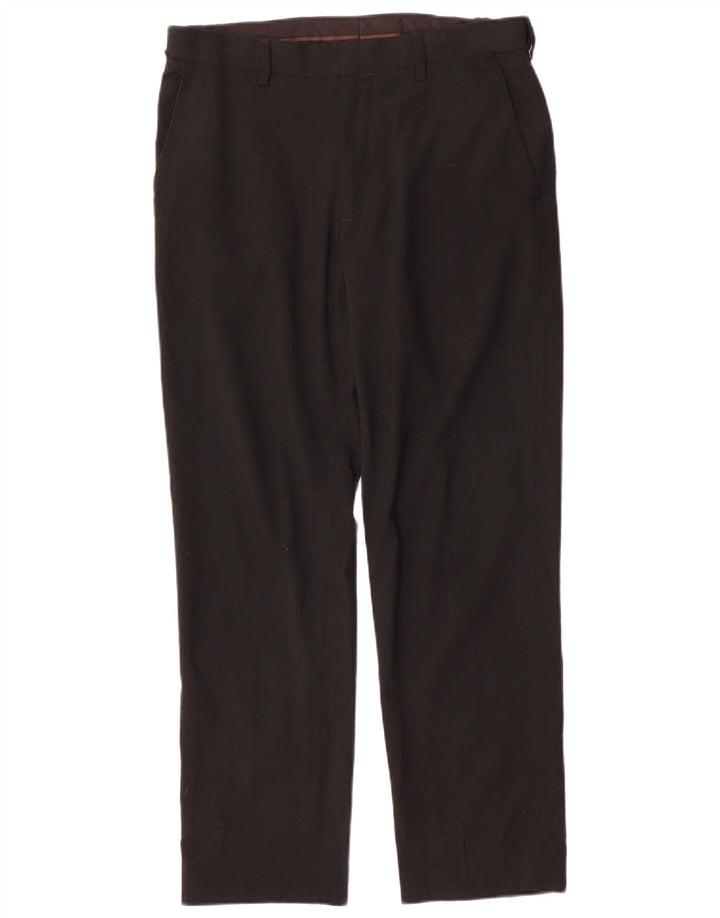 Calça chino masculina Marks & Spencer reta regular fit W32 L29 preta