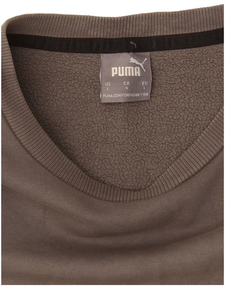 Puma moletom masculino jumper grande cinza