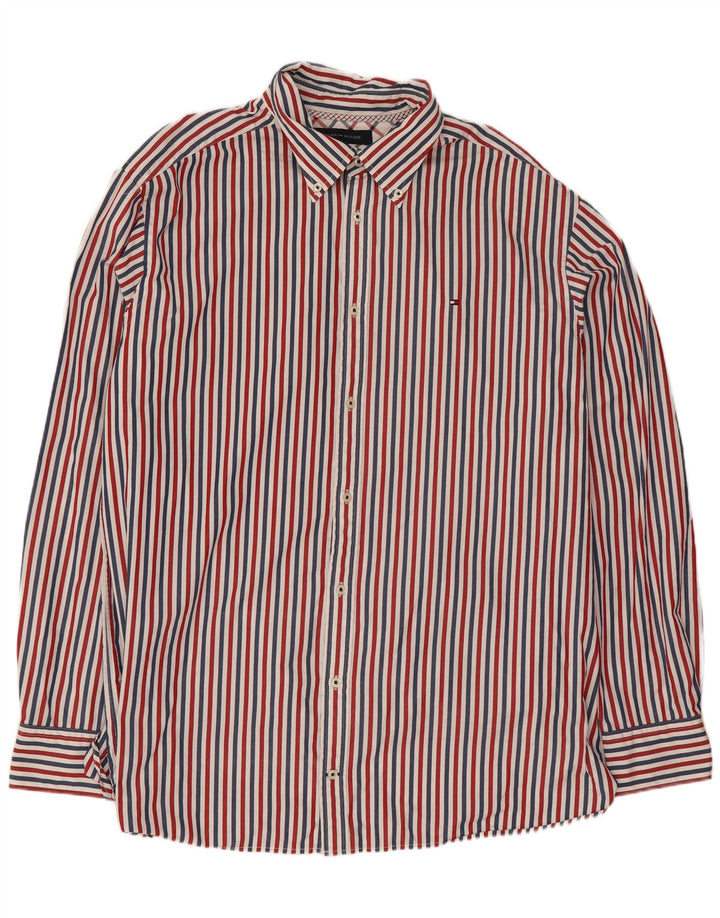 Camisa masculina Tommy Hilfiger 3XL algodão listrado multicolorido