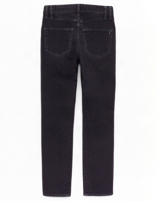 Calça feminina Boden slim reta de veludo cotelê W30 L27 azul marinho
