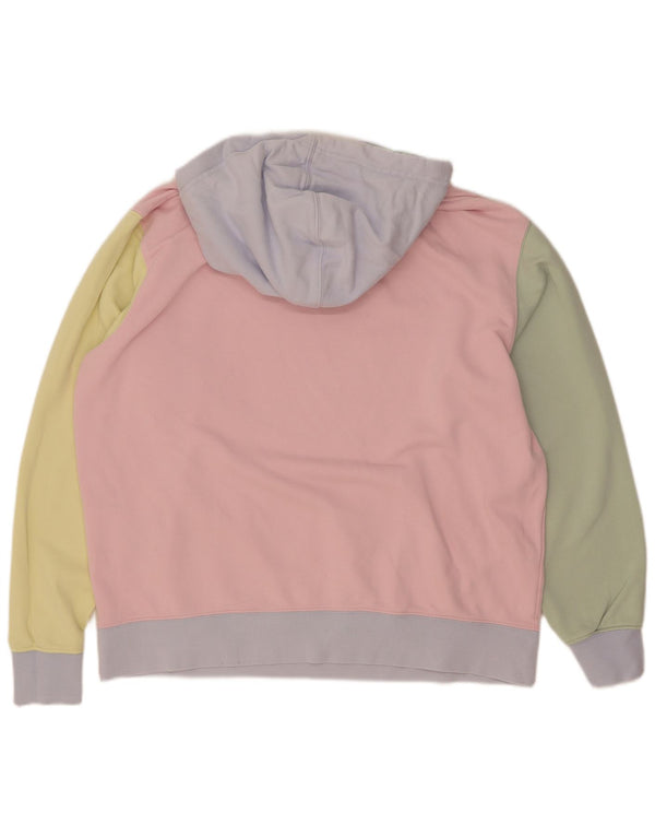 Nike Womens Oversized Hoodie Jumper UK 14 Médio Multicolorido Colourblock