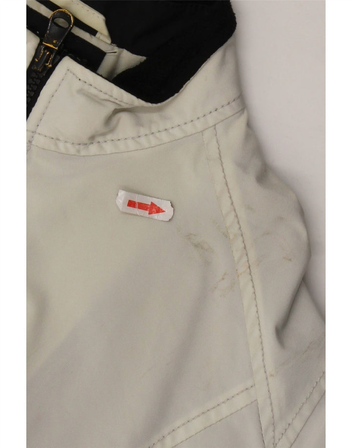 Jaqueta de chuva feminina Refrigiwear UK 14 grande poliamida branca