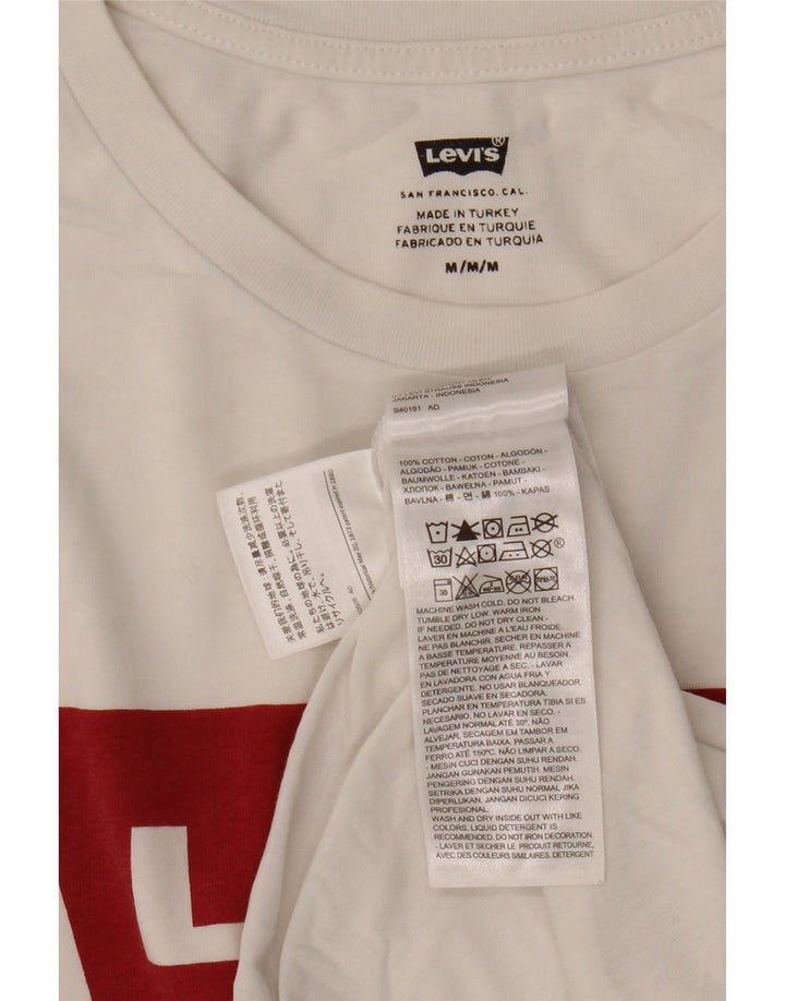 Camiseta gráfica masculina Levi's Top médio algodão branco