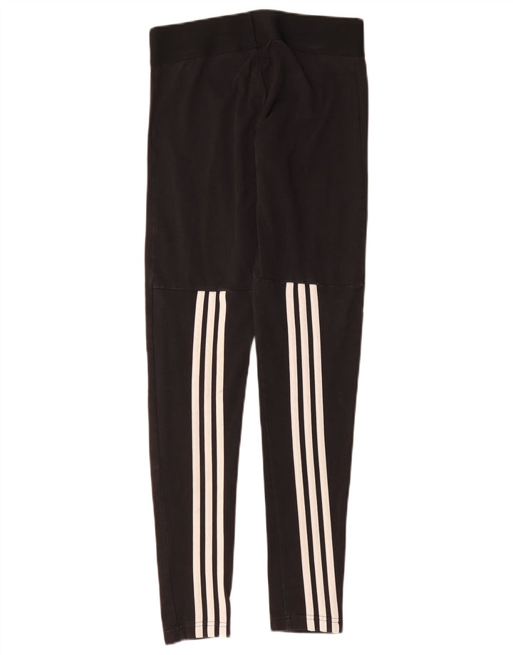 ADIDAS Womens Leggings UK 8/10 Pequeno Algodão Preto