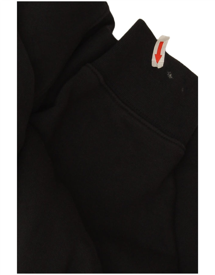 Nike Womens Crop Oversized Moletom Jumper UK 14 Médio Algodão Preto