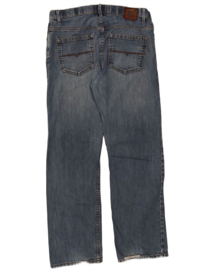 Jeans Marks & Spencer masculino regular fit reto W34 L31 algodão azul