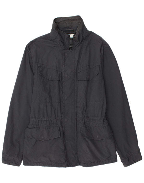 Jaqueta utilitária masculina Aspesi UK 42 XL azul marinho poliamida