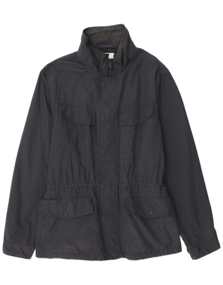 Jaqueta utilitária masculina Aspesi UK 42 XL azul marinho poliamida