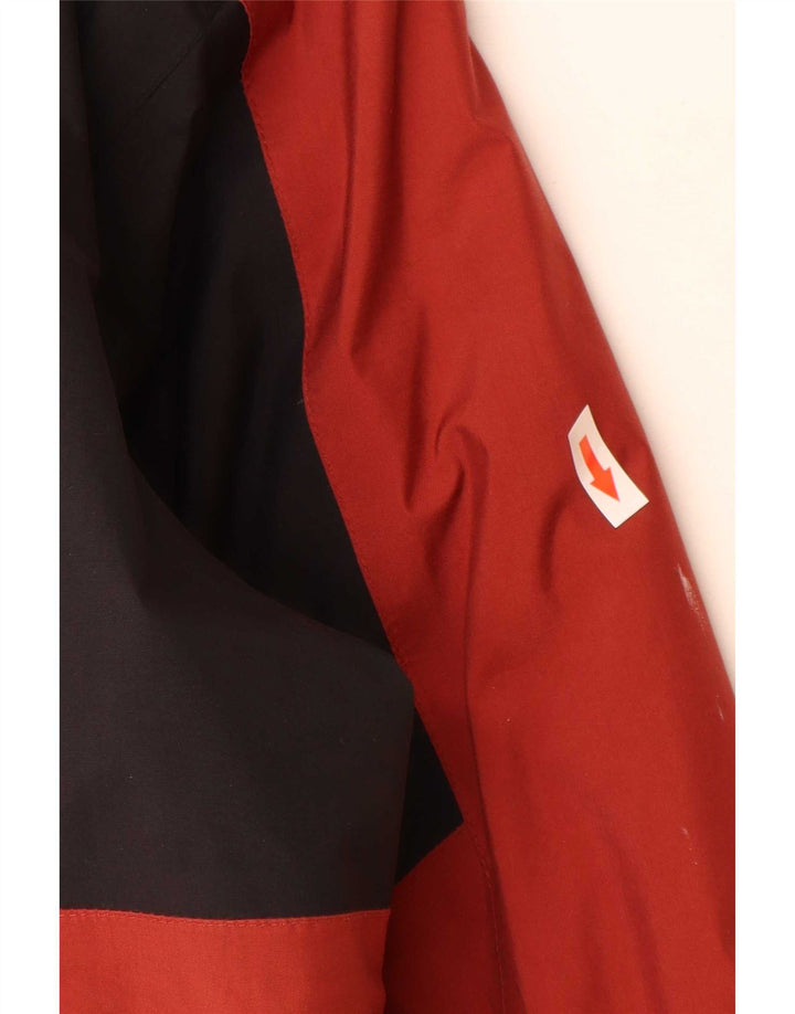 Jaqueta corta-vento masculina Jack Wolfskin Reino Unido 40/42 grande bloco colorido vermelho