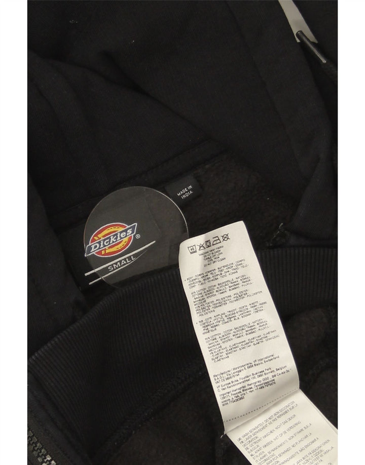 Suéter masculino Dickies com capuz e zíper pequeno de algodão preto