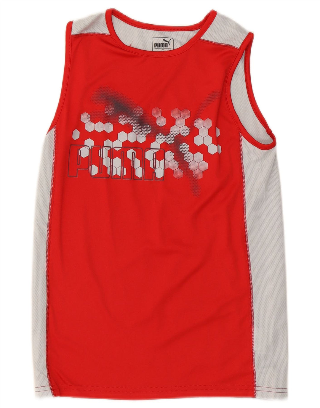 Puma Boys Graphic Vest Top 10-11 Anos Médio Vermelho Colorblock Poliéster