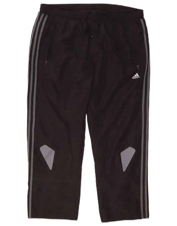 Adidas Womens Climacool Crop Calças de treino UK 16 Grande Preto