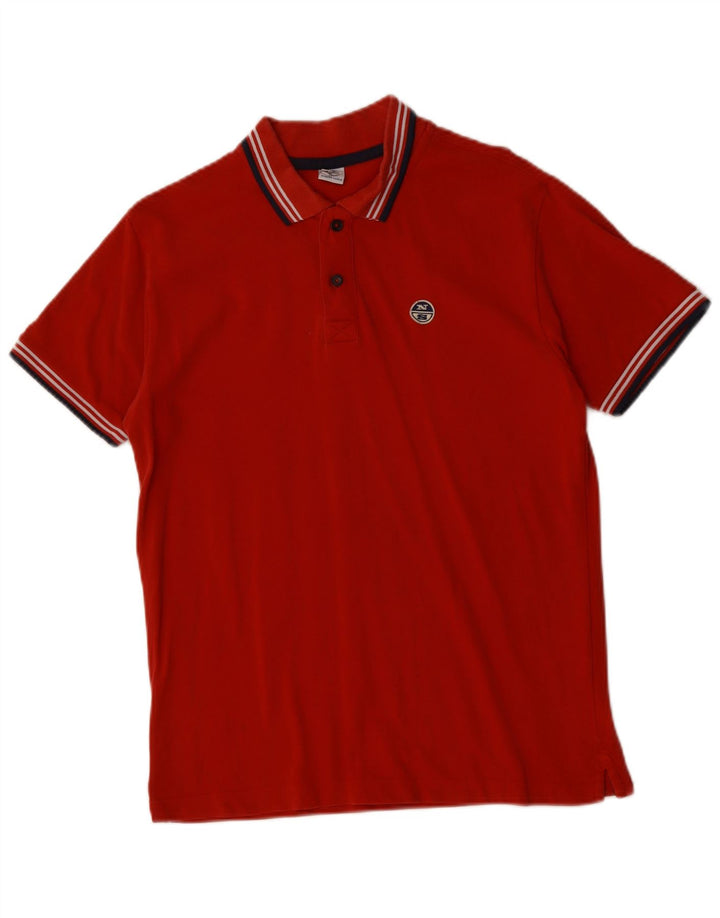 Polo masculino NORTH SAILS médio algodão vermelho