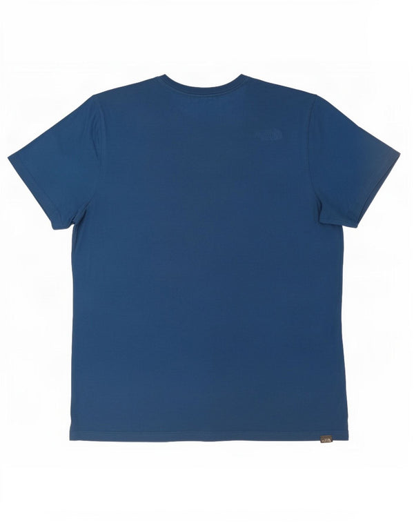 Camiseta gráfica masculina The North Face grande algodão azul