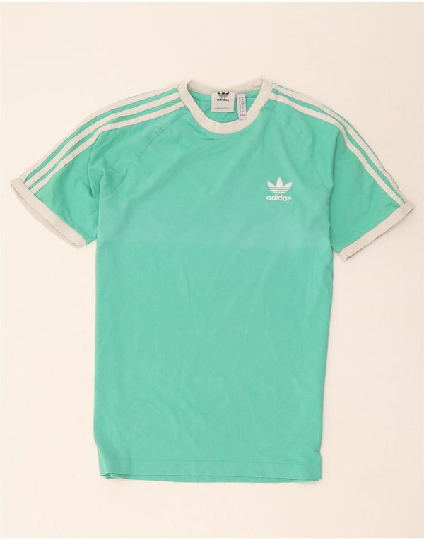 Adidas Mens Camiseta Top Médio Algodão Verde