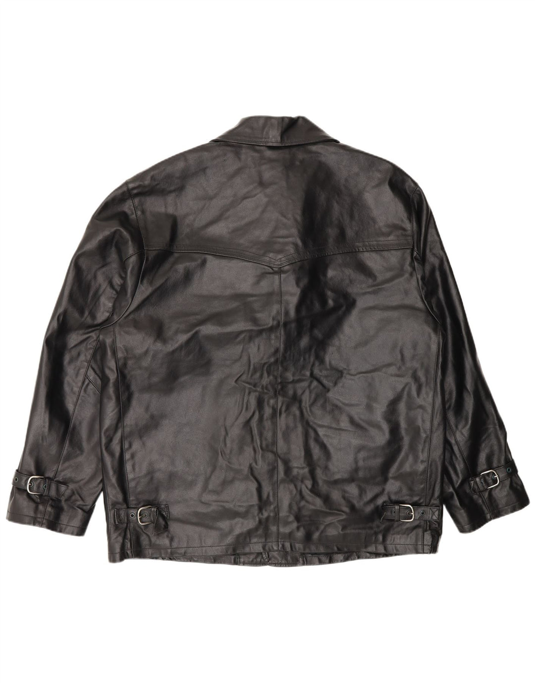 Jaqueta de couro masculina Essebi IT 50 grande couro preto