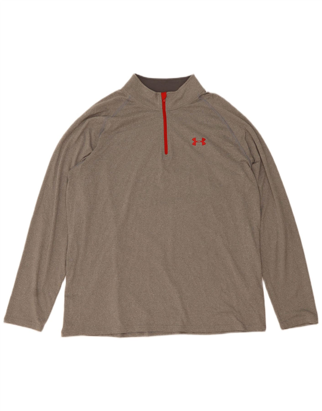 Under Armour Masculino Heat Gear Zip Neck Pulôver Treino Top XL Cinza