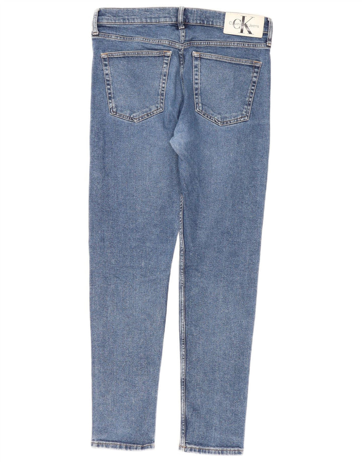 Calvin Klein Masculino Slim Jeans W33 L32 Azul Algodão