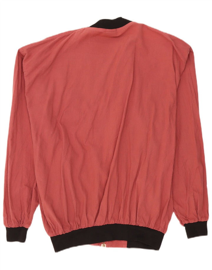 Jaqueta bomber vintage masculina solta IT 48/50 algodão vermelho médio