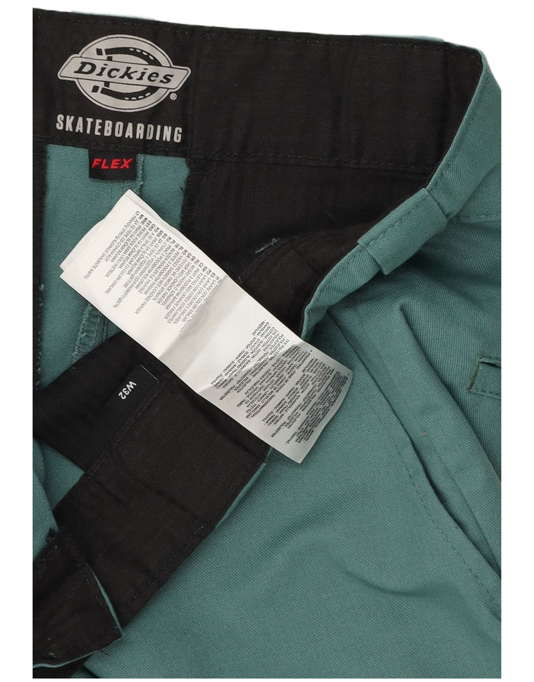 Shorts Dickies Mens Flex Chino W32 Algodão Verde Médio