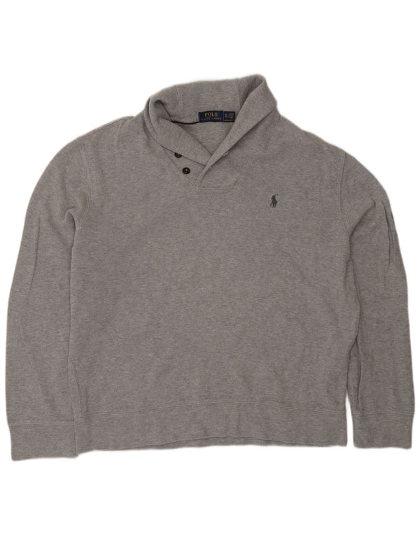 Suéter masculino Polo Ralph Lauren com gola xale XL algodão cinza