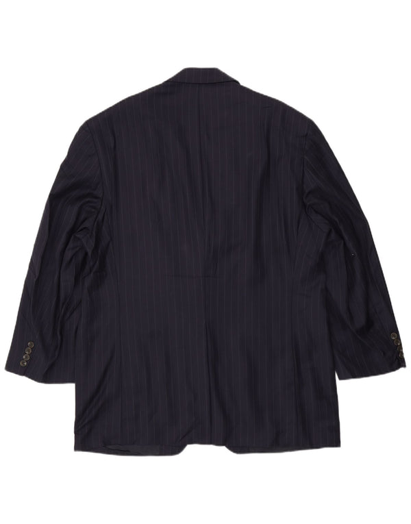 Jaqueta Blazer Masculina Chaps Ralph Lauren Reino Unido 46 2XL Riscas Azul Marinho