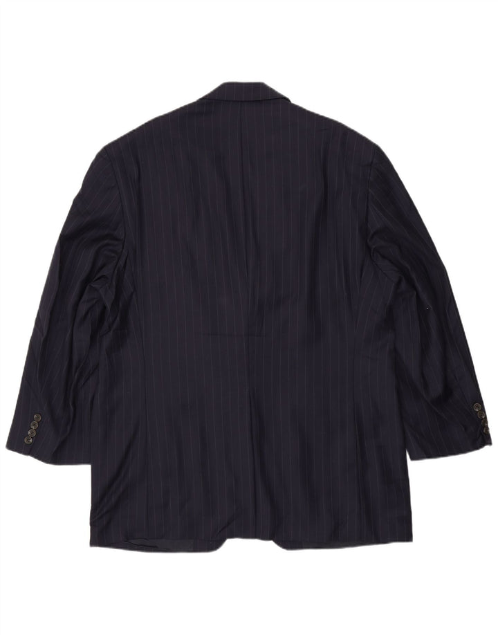 Jaqueta Blazer Masculina Chaps Ralph Lauren Reino Unido 46 2XL Riscas Azul Marinho