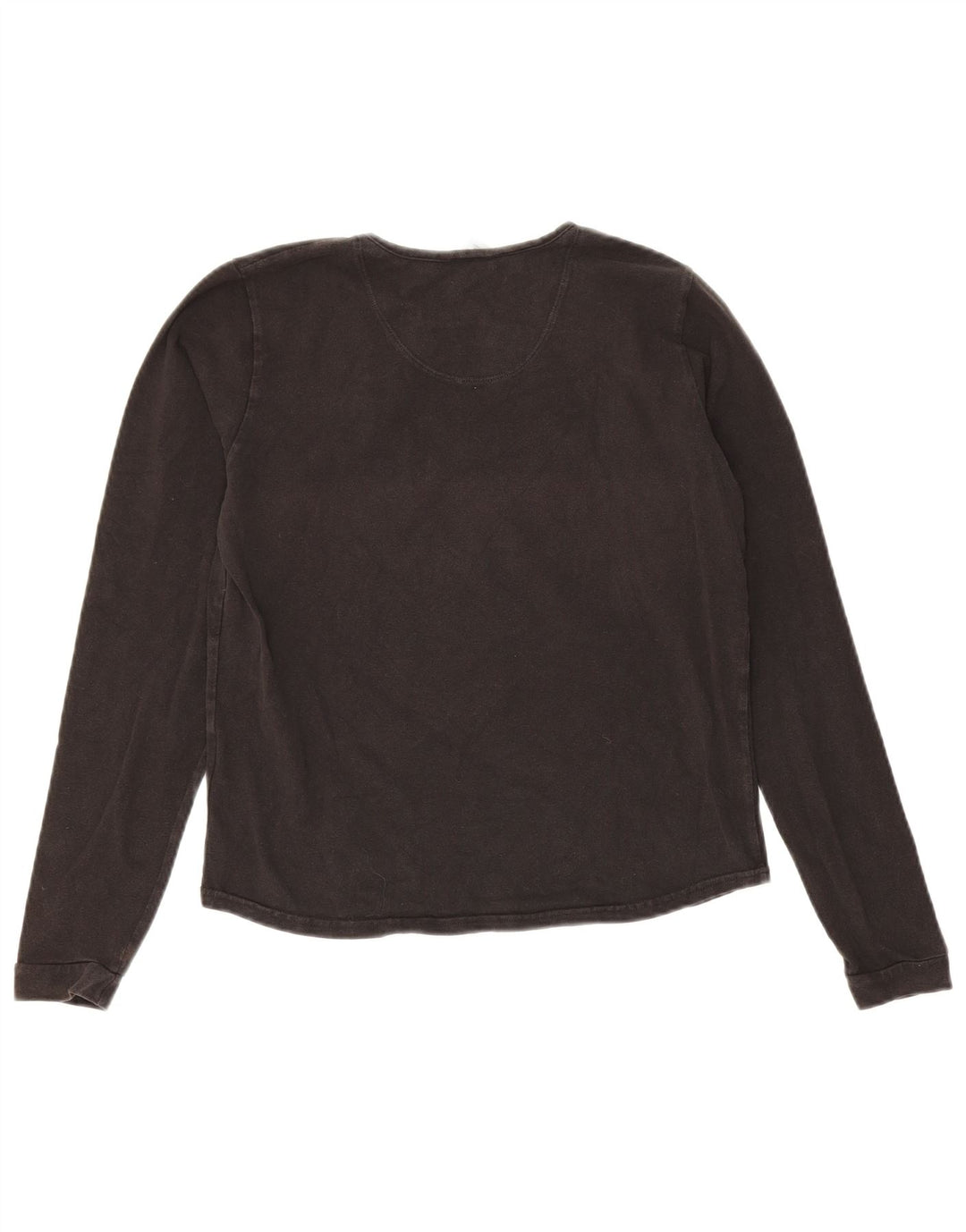 Top feminino Nike manga comprida US 4/6 pequeno algodão preto