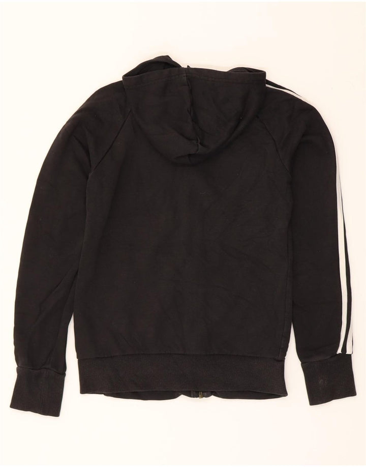 ADIDAS Boys Zip Hoodie Sweater 13-14 Years Black Cotton Vintage Adidas and Second-Hand Adidas from Messina Hembry 