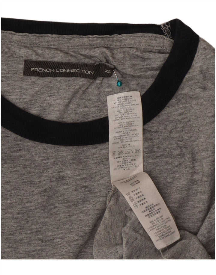 Camiseta masculina French Connection Top XL algodão cinza