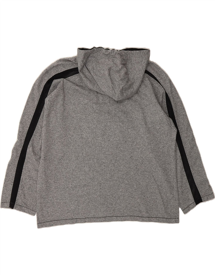 CHAMPION Mens Graphic Hoodie Jumper XL Grey Colourblock Cotton Vintage Champion and Second-Hand Champion from Messina Hembry 