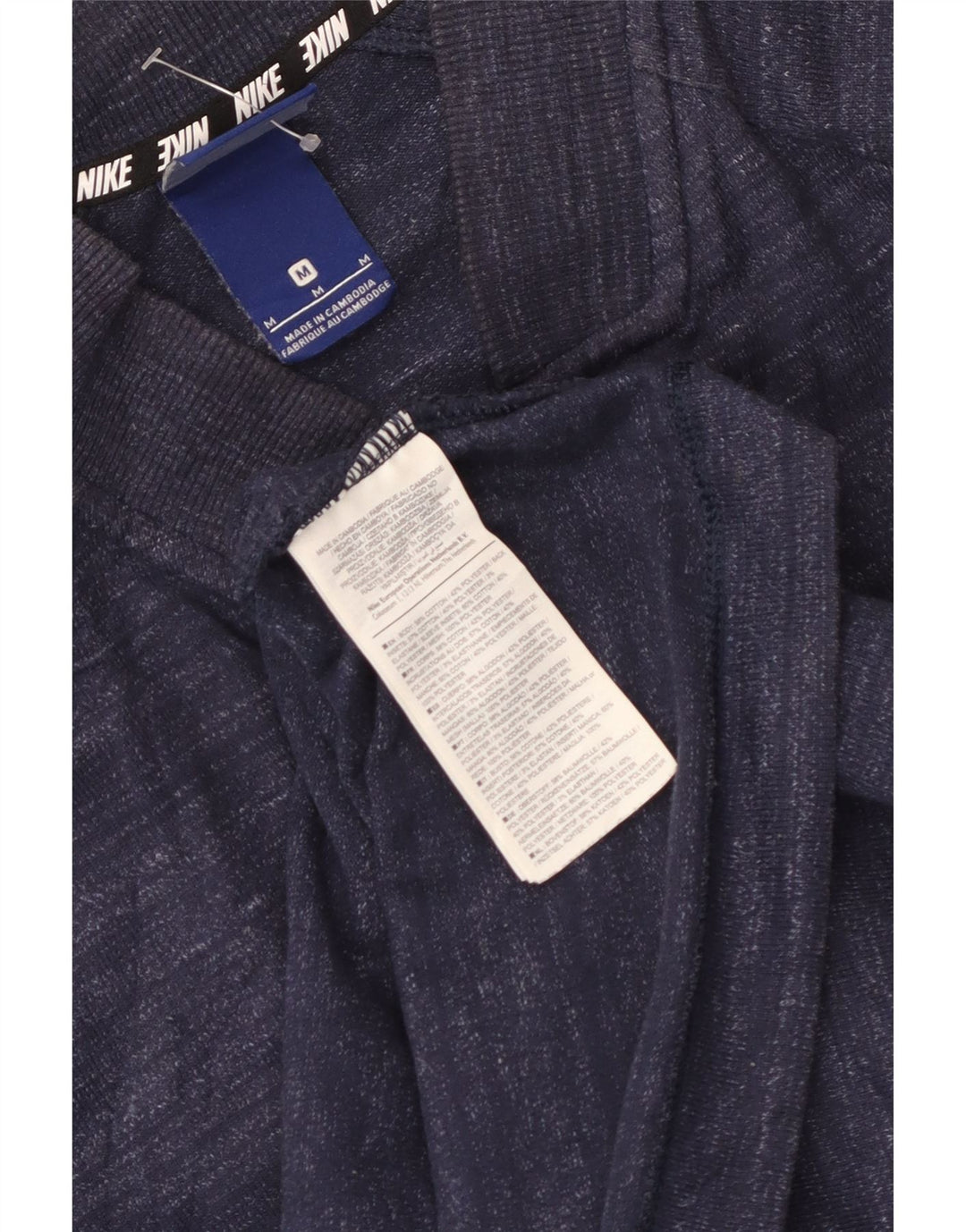 Nike Mens Treino Top Jaqueta Médio Azul Marinho Salpicado de Algodão