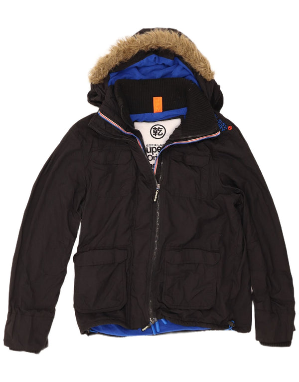 Jaqueta corta-vento masculina Superdry The Windcheater Graphic UK 44 2XL preta