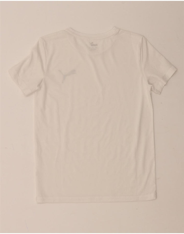 PUMA Girls T-Shirt Top 11-12 Years White Vintage Puma and Second-Hand Puma from Messina Hembry 