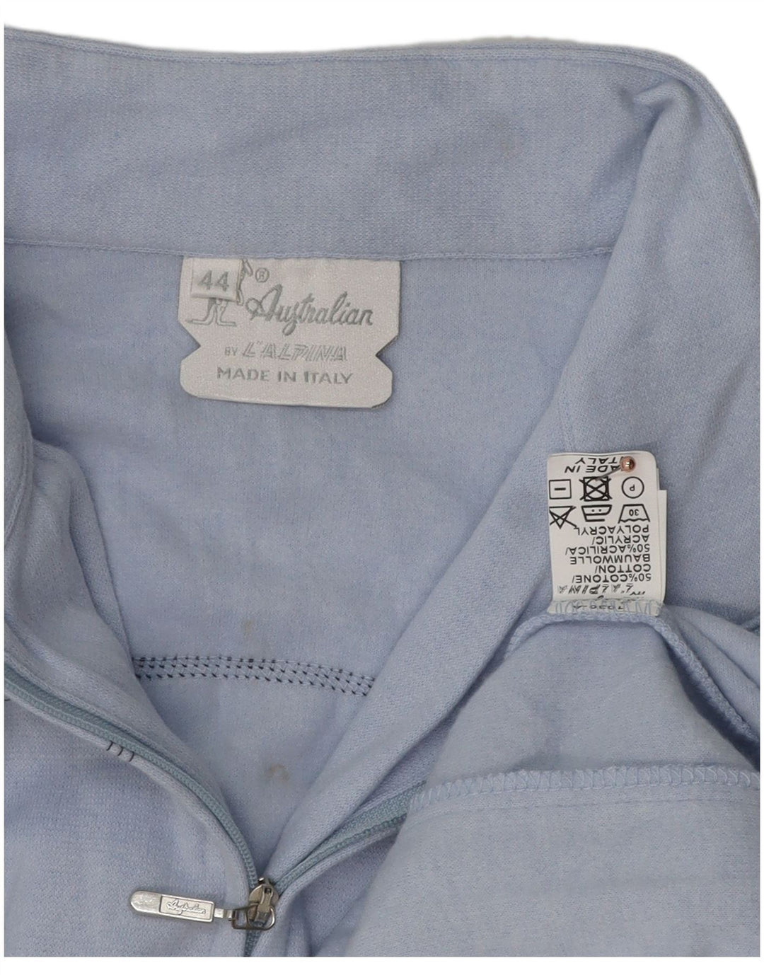 AUSTRALIAN L'ALPINA Jaqueta feminina de treino IT 44 médio listrado azul