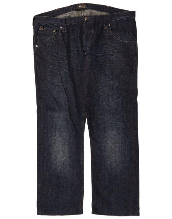 Wrangler Mens Clark Straight Jeans W38 L29 Azul Marinho Algodão