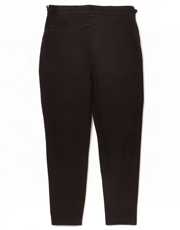 Zara Calça feminina cortada cônica grande W32 L24 preta