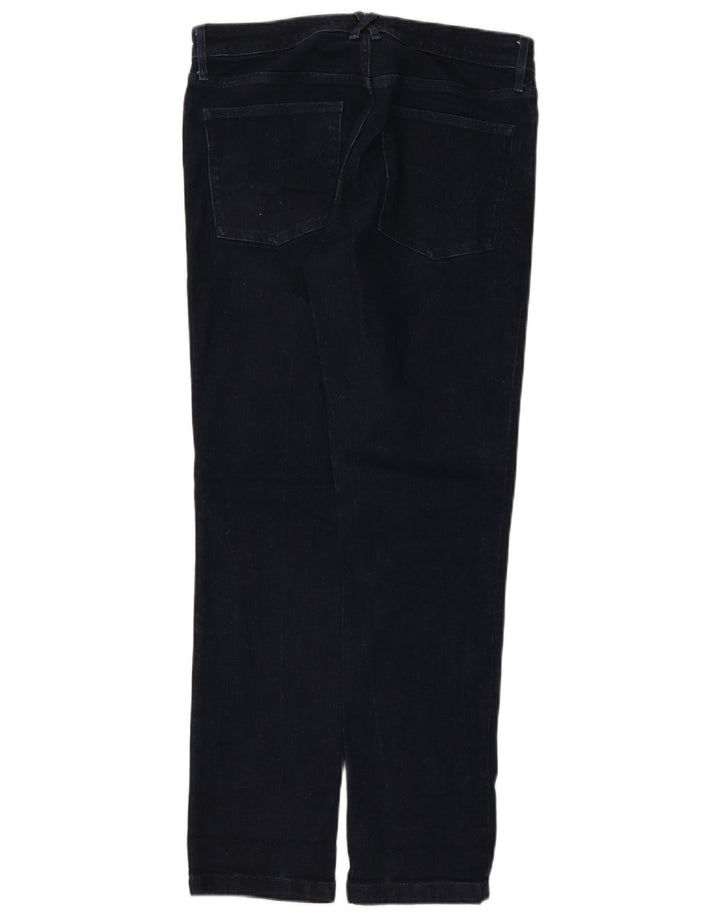 Jeans retos femininos White Stuff UK 12 médio W32 L30 algodão azul marinho