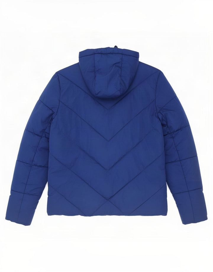 Jaqueta acolchoada com capuz masculina Superdry UK 38 poliéster azul médio