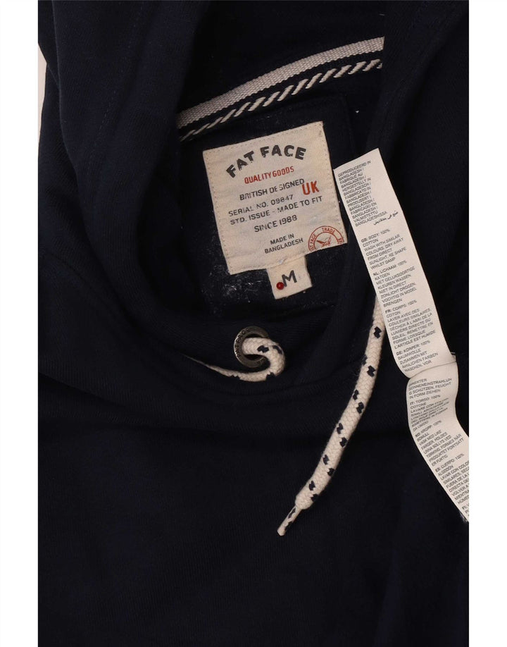Fat Face Mens Hoodie Jumper Médio Algodão Azul Marinho