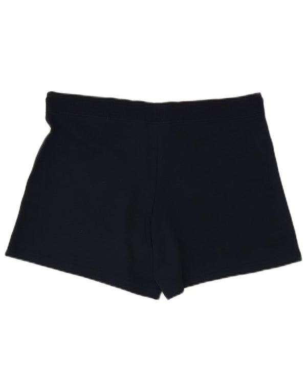 Shorts esportivos femininos Reebok UK 12 médio azul marinho algodão