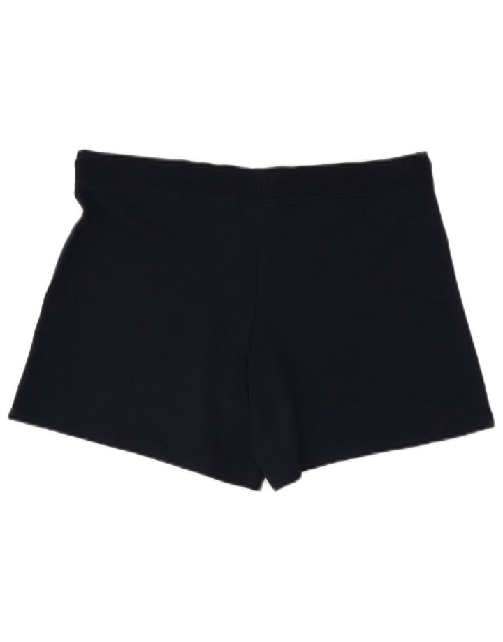 Shorts esportivos femininos Reebok UK 12 médio azul marinho algodão